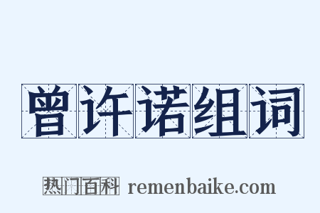 曾许诺组词是什么意思的图片